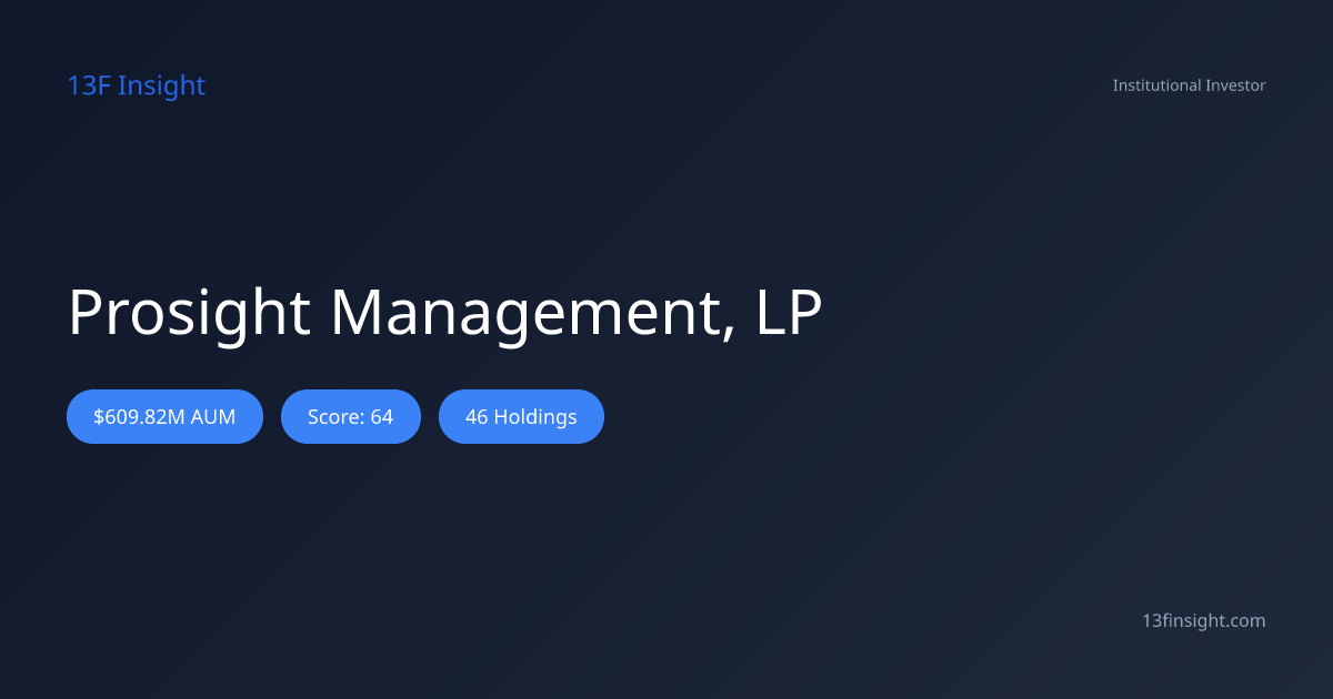 Prosight Management, LP $610M 13F Portfolio (Q1 2026) - 13F Insight