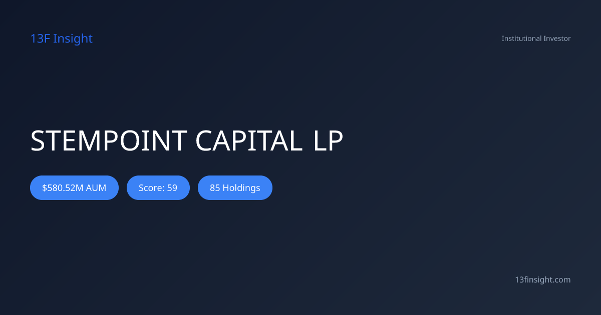 STEMPOINT CAPITAL LP $1B 13F Portfolio (Q1 2026) - 13F Insight