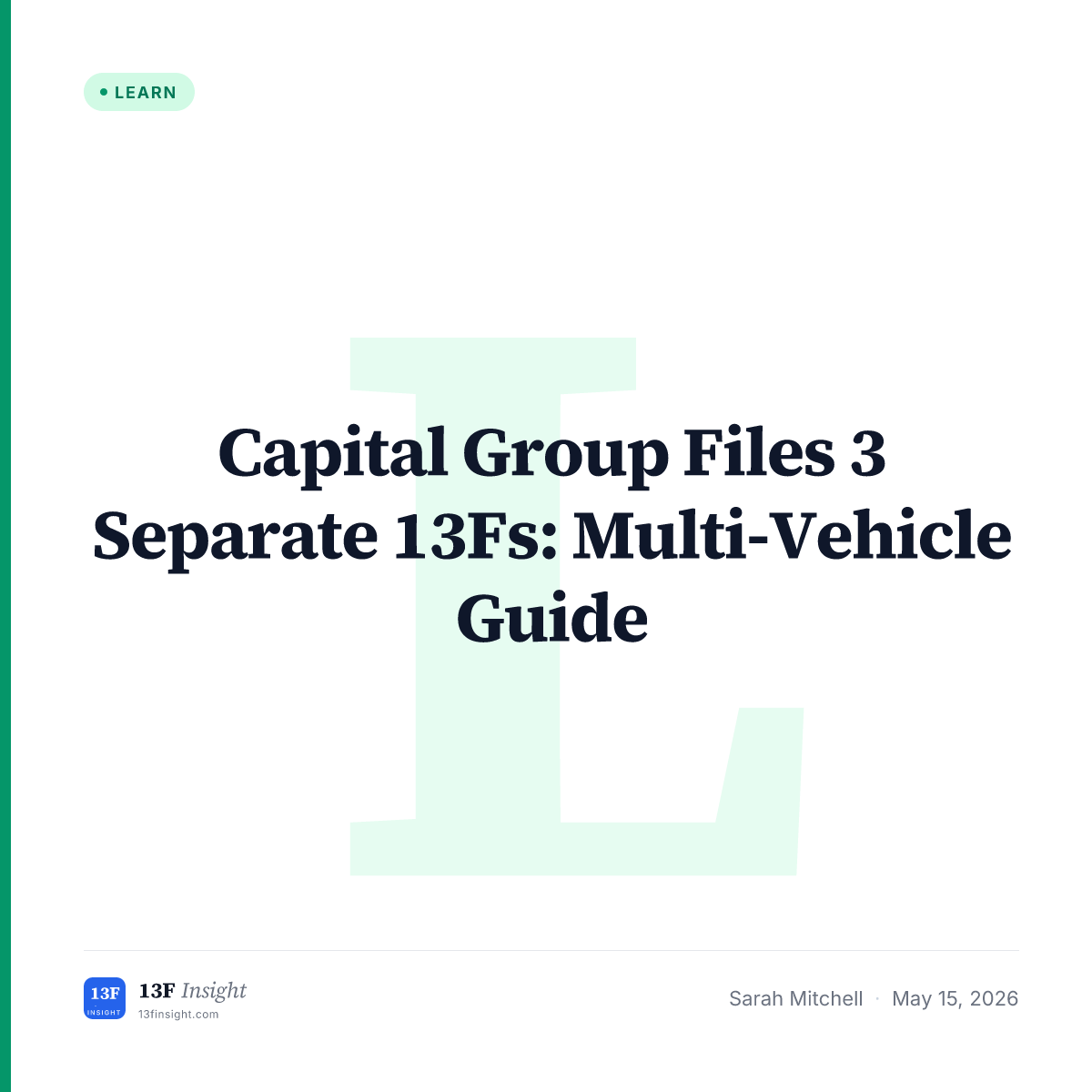 Reading Multi-Vehicle Fund Family 13Fs | 13F Insight