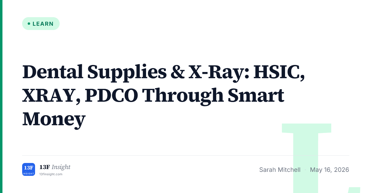 Dental Supplies 13F: HSIC, XRAY, PDCO | 13F Insight