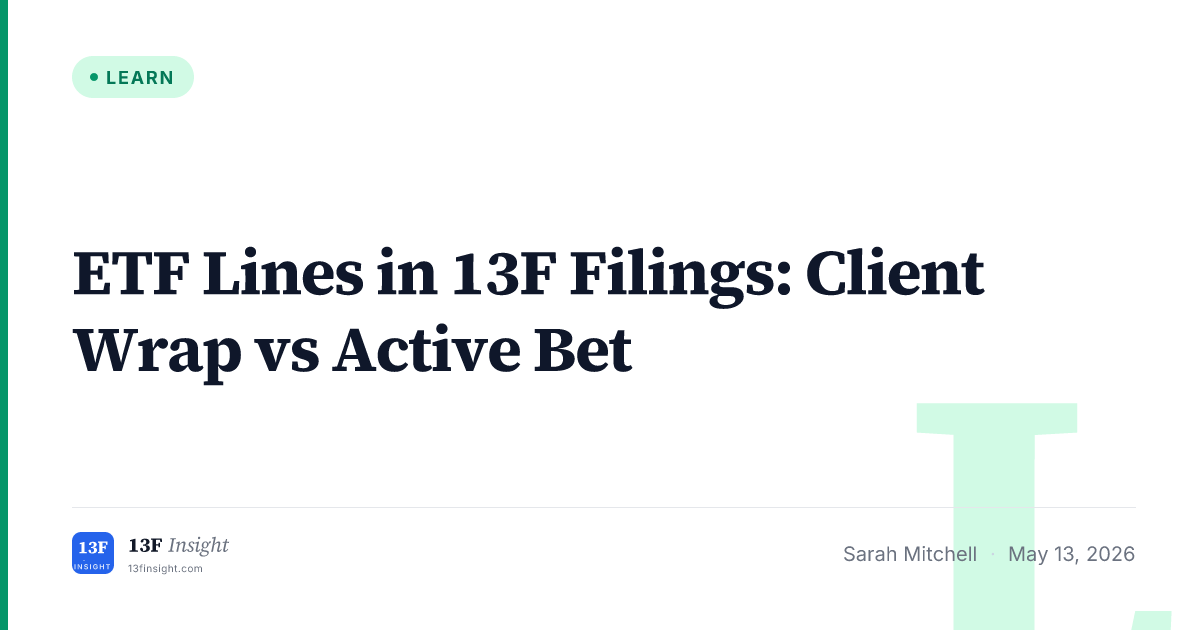 ETFs in 13F Filings: Reading SPY and IVV Lines | 13F Insight