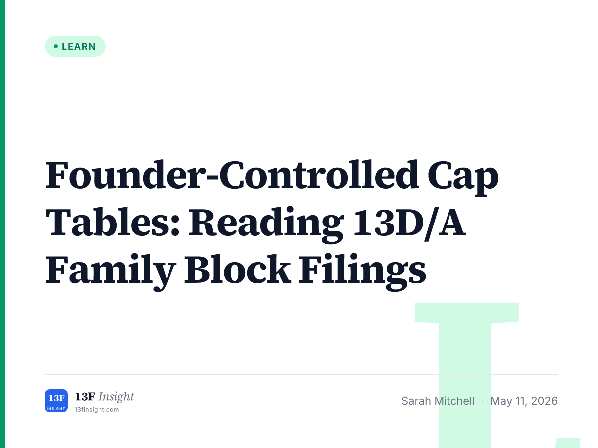 Reading 13D/A Family Block Filings | 13F Insight