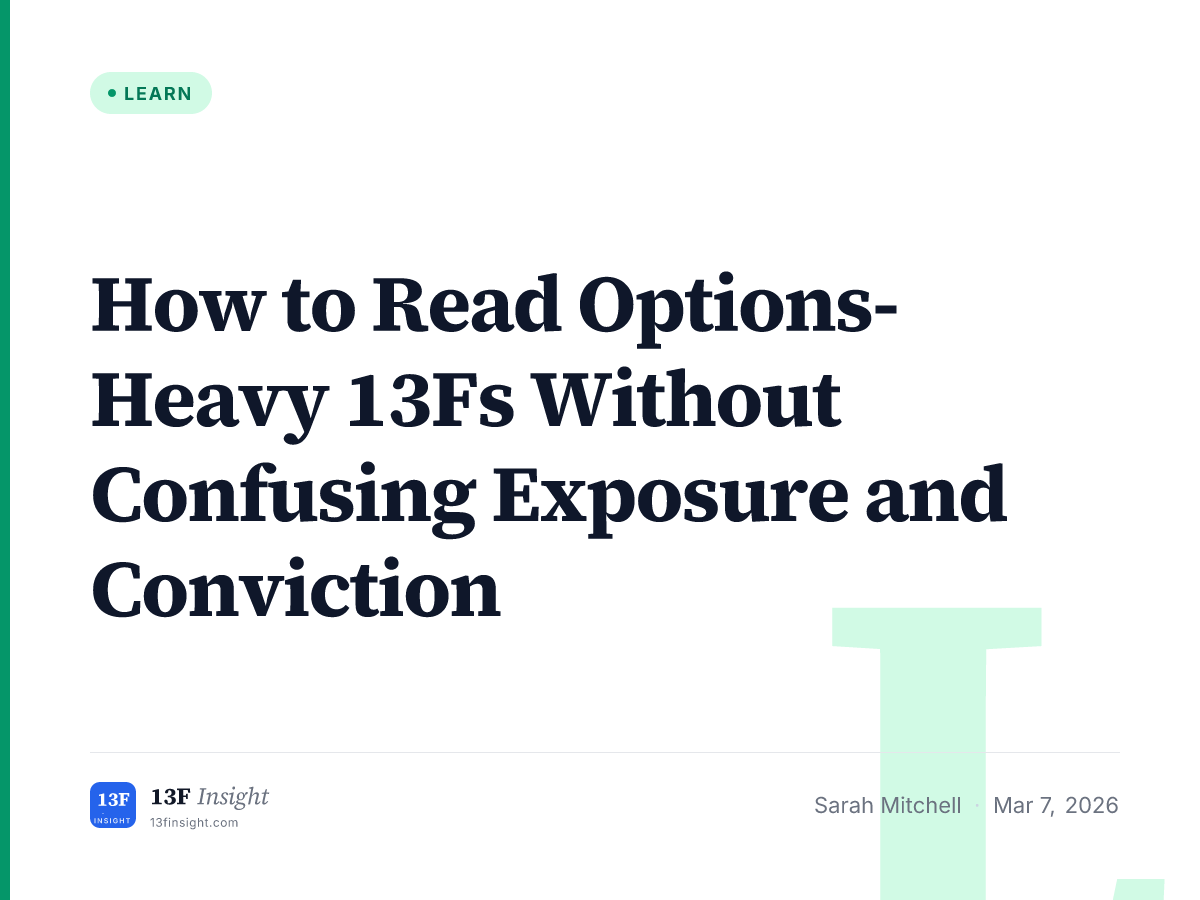 How to Read Options-Heavy 13Fs Without Confusing Exposure and ...