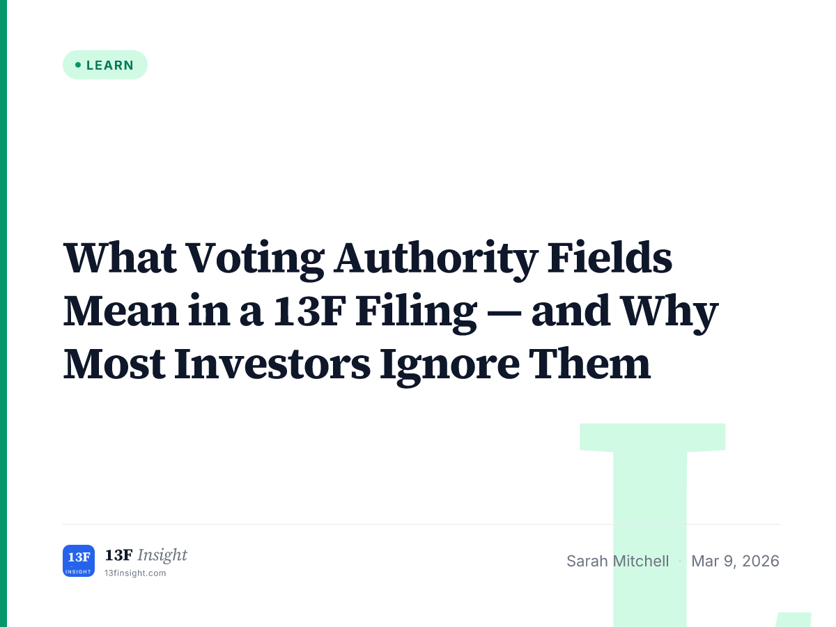 What Voting Authority Means in 13F Filings: Sole, Shared, None ...