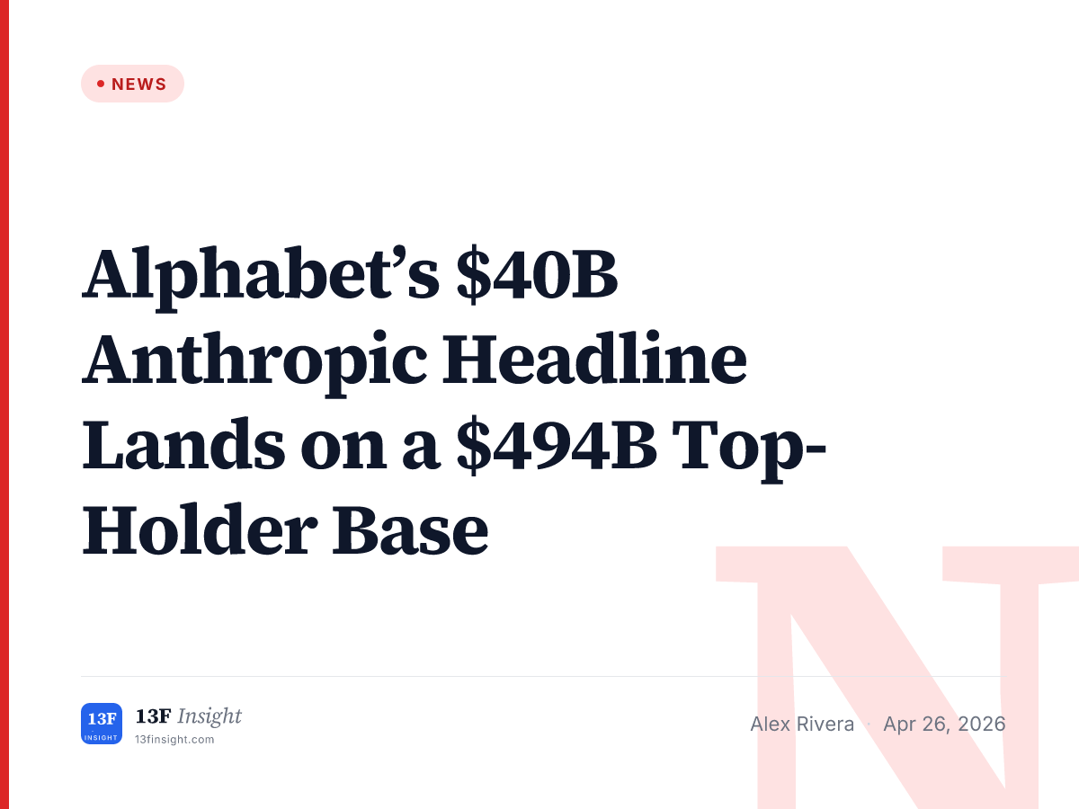 Alphabet Anthropic $40B AI Bet and 13F Holders | 13F Insight