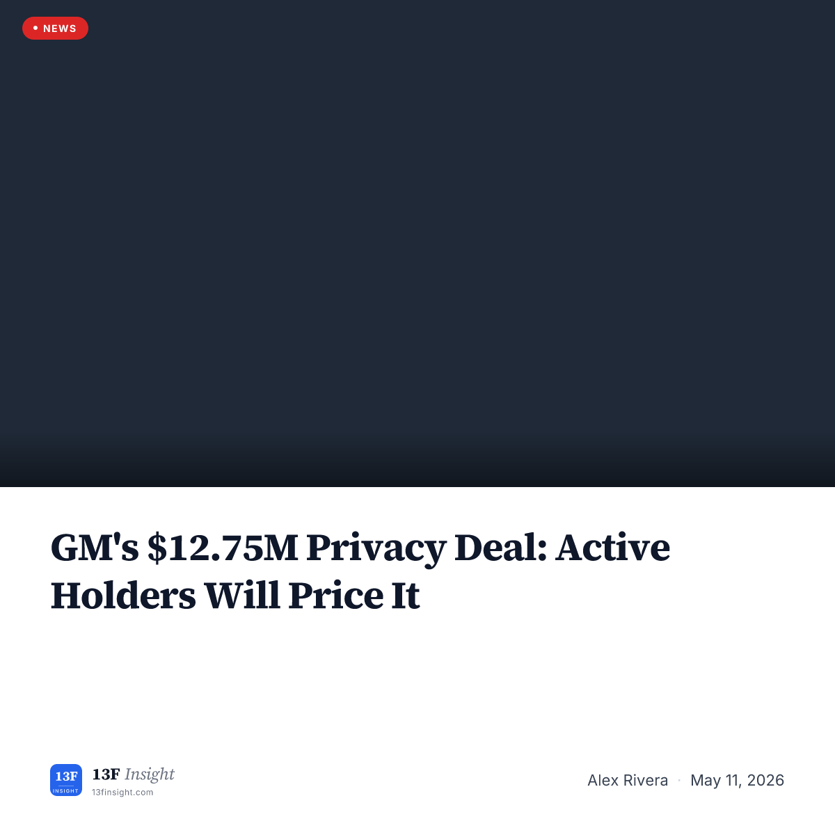 GM Privacy Settlement: Where Active Holders Sit | 13F Insight
