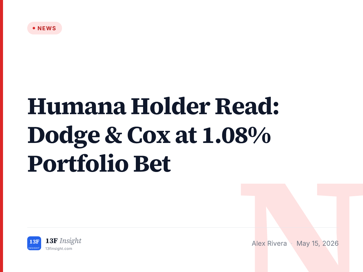 Humana (HUM) Holder Book: Dodge & Cox 1.08% | 13F Insight