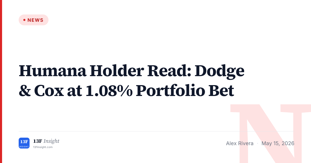 Humana (HUM) Holder Book: Dodge & Cox 1.08% | 13F Insight