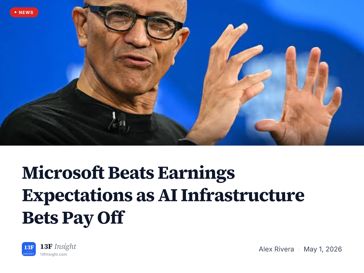 Microsoft Q1 Earnings & Institutional Holder Analysis | 13F Insight