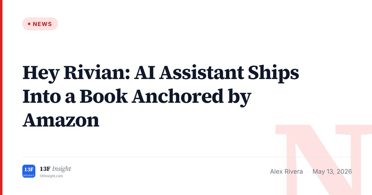 Rivian RIVN Hey Assistant: Amazon Holder Read | 13F Insight