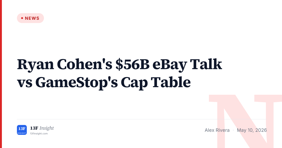 Ryan Cohen's $56B eBay Talk vs GameStop's Cap Table