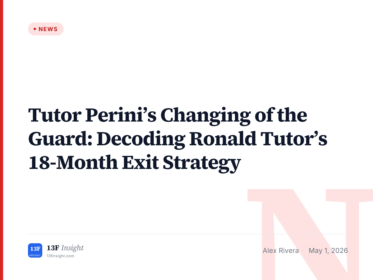 Ronald Tutor Tutor Perini Exit Plan: Insider Selling Analysis | 13F Insight