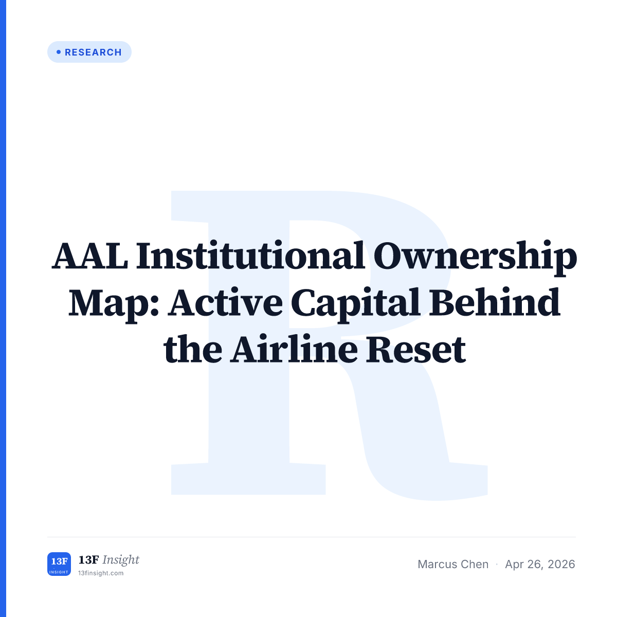 AAL Institutional Ownership Map: Active Capital Behind the Airline ...