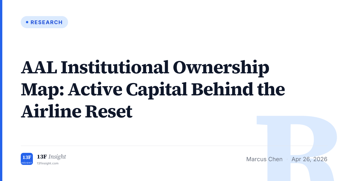 AAL Institutional Ownership Map: Active Capital Behind the Airline ...
