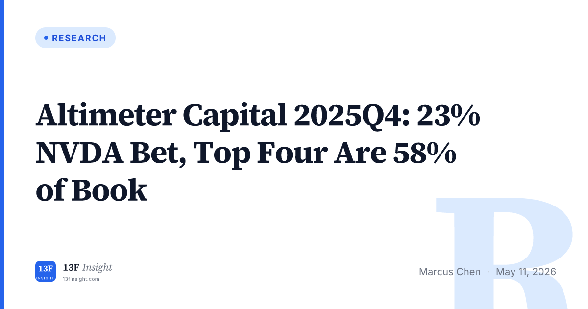 Altimeter Capital 2025Q4 13F: NVDA Concentration | 13F Insight