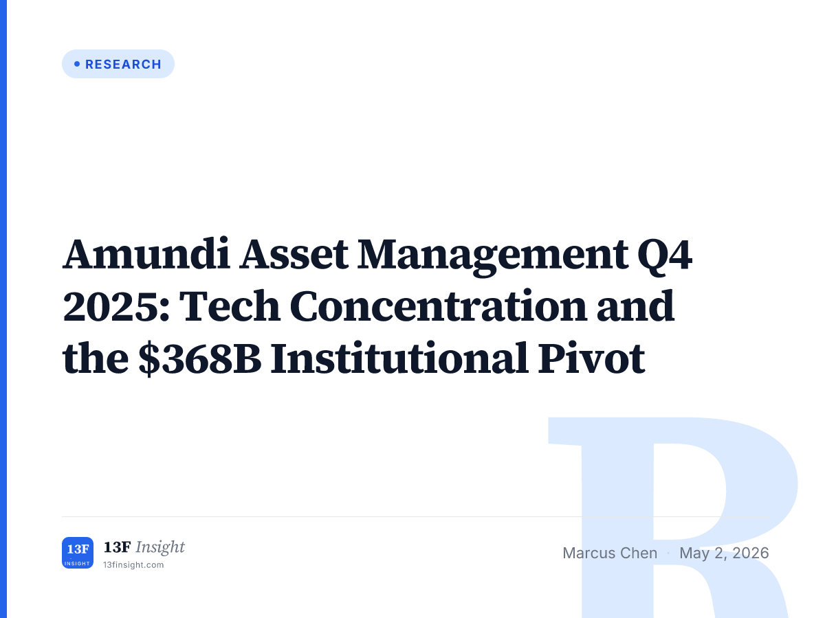 Amundi Asset Management Q4 2025: Tech Concentration and the $368B ...