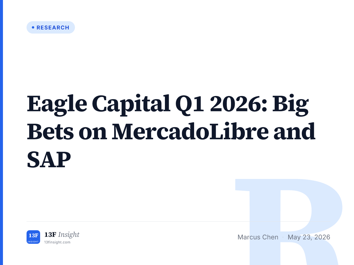 Eagle Capital Q1 2026 13F: MercadoLibre, SAP | 13F Insight