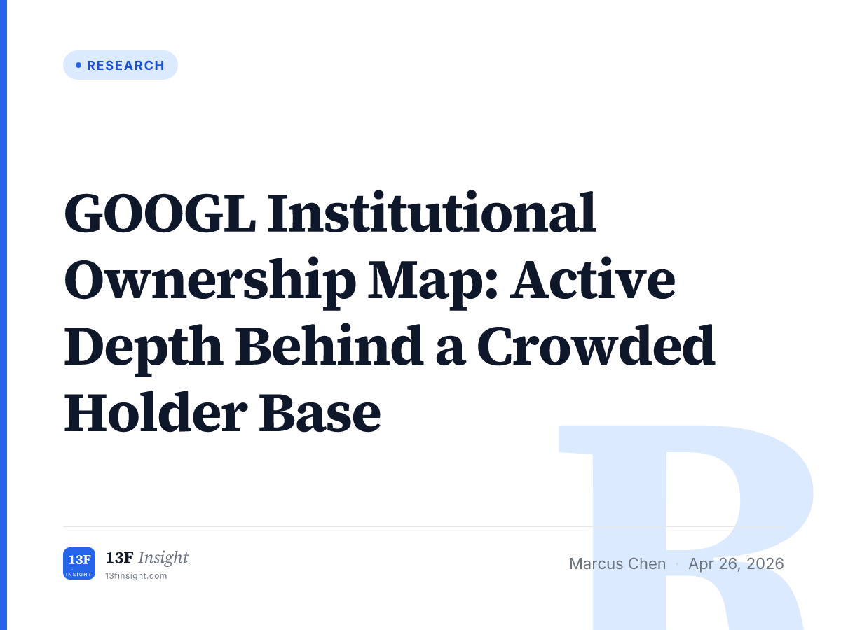 GOOGL Institutional Ownership Map | 13F Insight