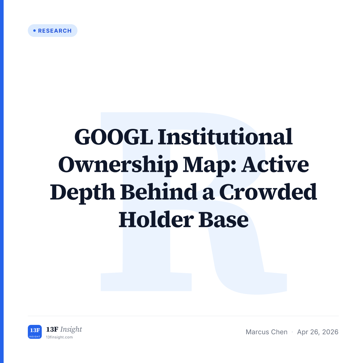 GOOGL Institutional Ownership Map | 13F Insight