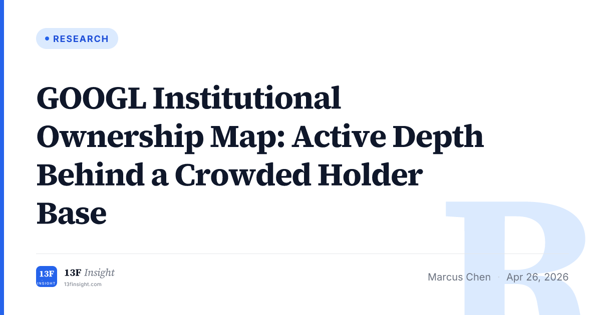 GOOGL Institutional Ownership Map | 13F Insight
