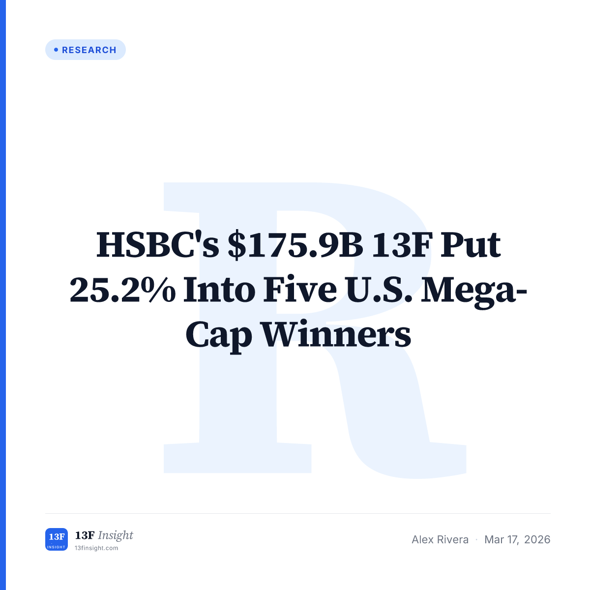 HSBC Q4 2025 13F: 25.2% in Five Mega-Cap Winners | 13F Insight