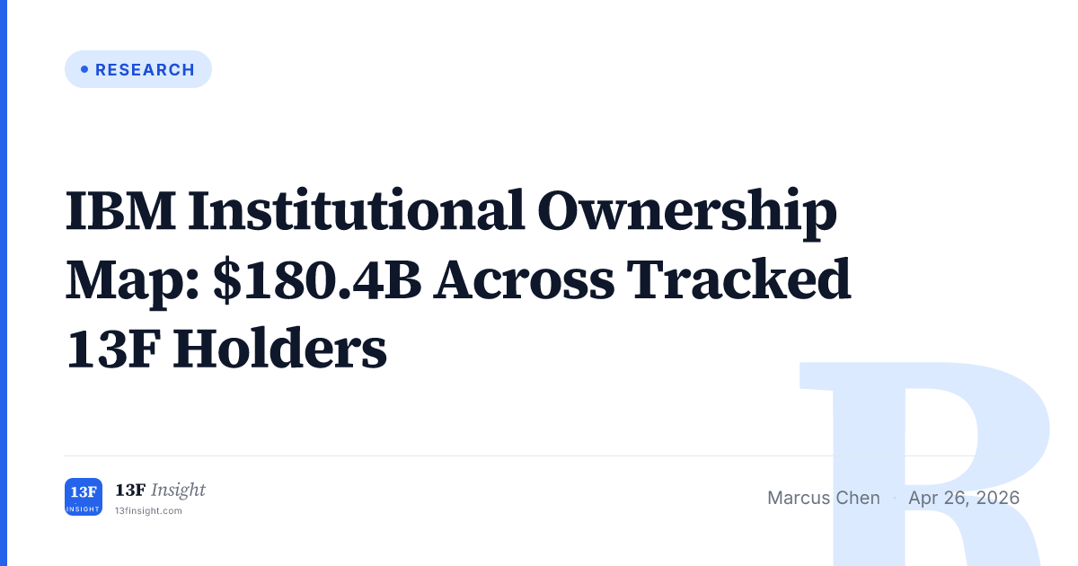IBM Institutional Ownership Map 2025Q4 | 13F Insight