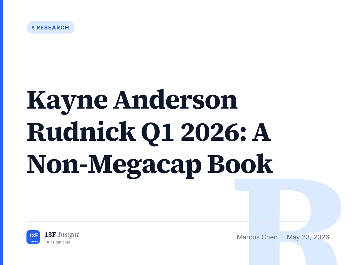 Kayne Anderson Rudnick Q1 2026 13F | 13F Insight