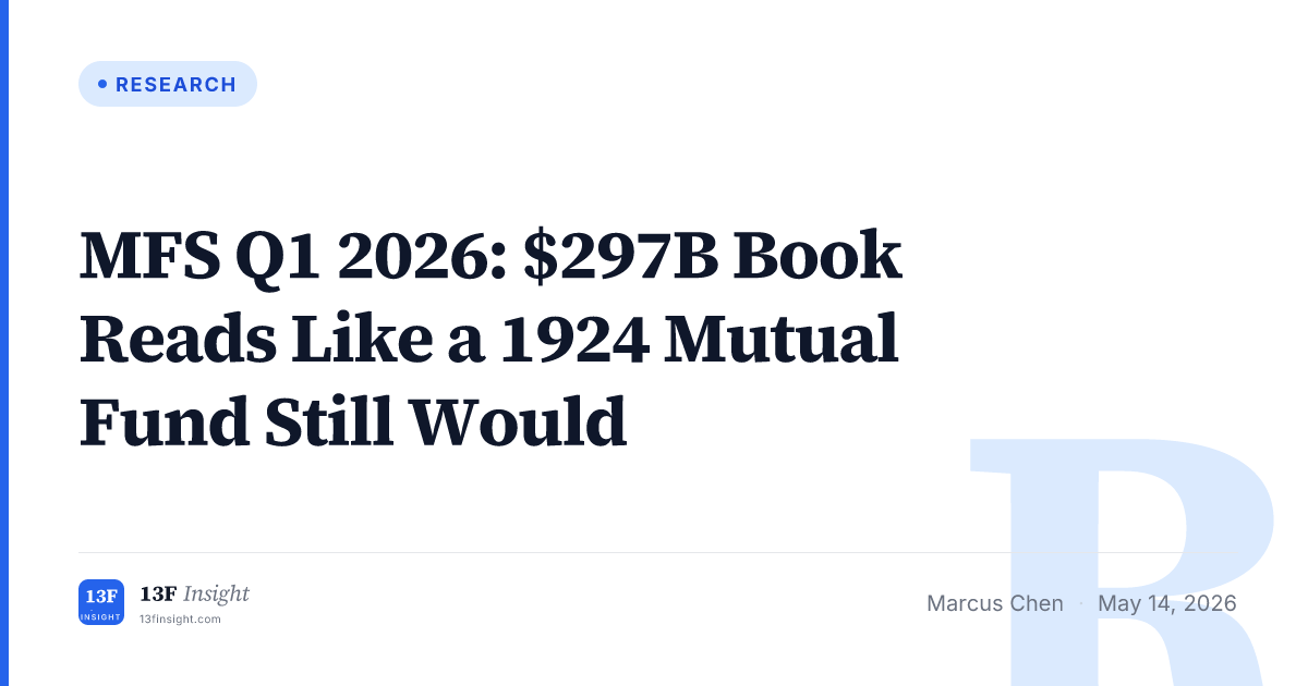 MFS Investment Management Q1 2026 Deep Dive | 13F Insight