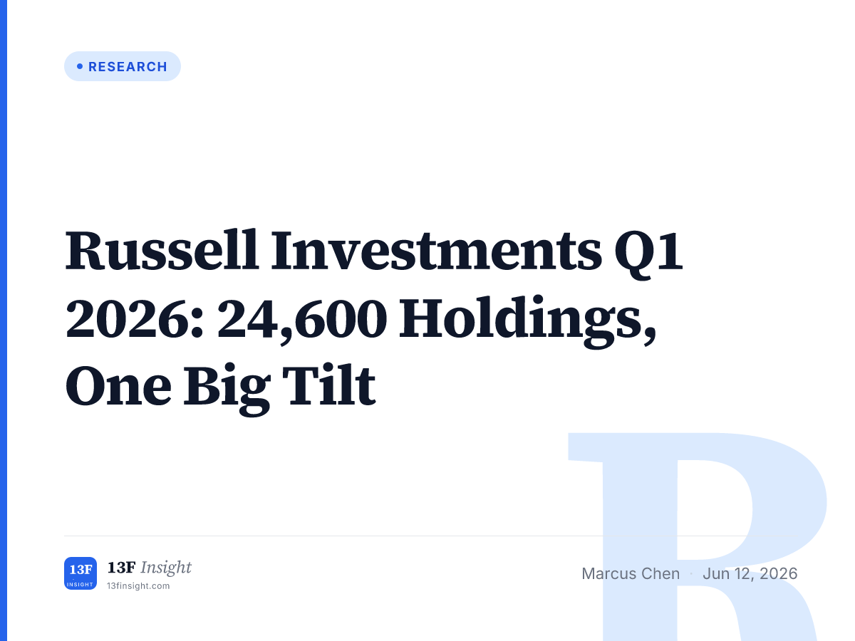 Russell Investments Q1 2026 13F: Mega-Cap Tilt | 13F Insight
