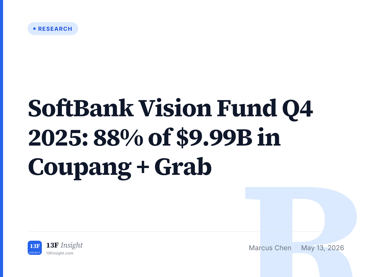 SoftBank Vision Fund Q4 2025: CPNG + Grab | 13F Insight
