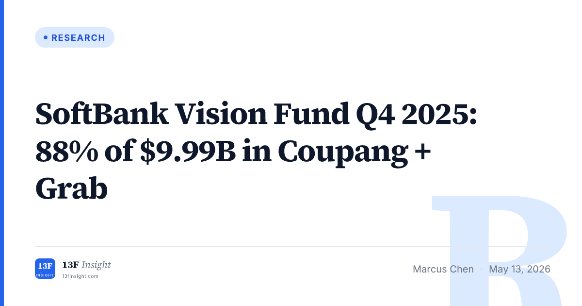 SoftBank Vision Fund Q4 2025: CPNG + Grab | 13F Insight