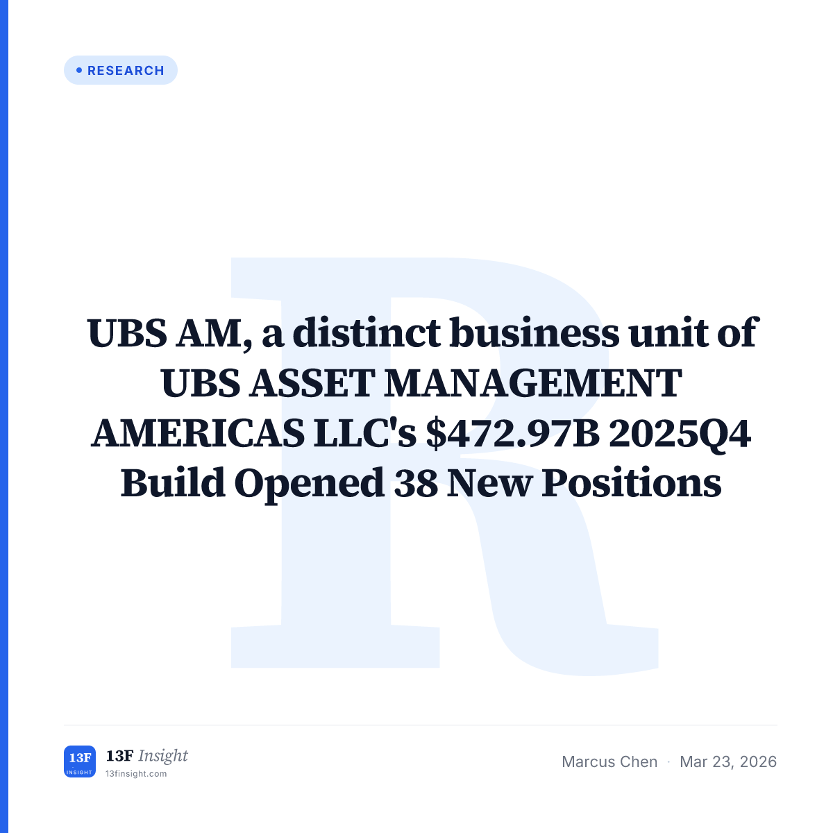 UBS AM, a distinct business unit of UBS ASSET MANAGEMENT AMERICAS LLC's ...
