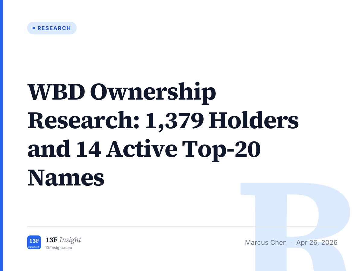 WBD Ownership Research: Institutional Holder Depth | 13F Insight